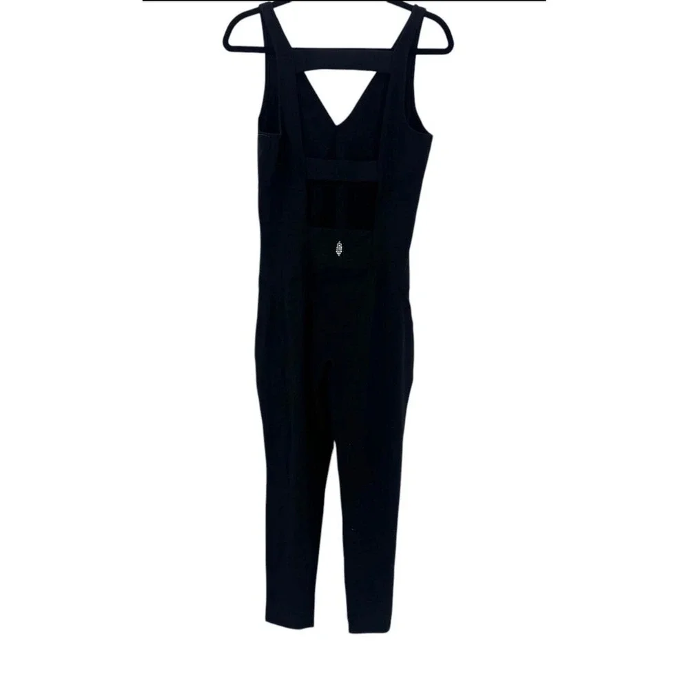 Free People Movement Jumpsuit Women XS Black Excellence Sleeveless V-Neck